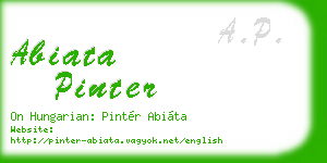 abiata pinter business card