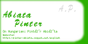 abiata pinter business card